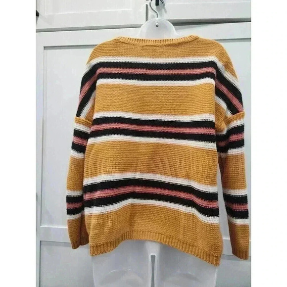 Free For All Womens Size Large Burnt Orange Knit Pullover Sweater Cropped - Picture 3 of 6